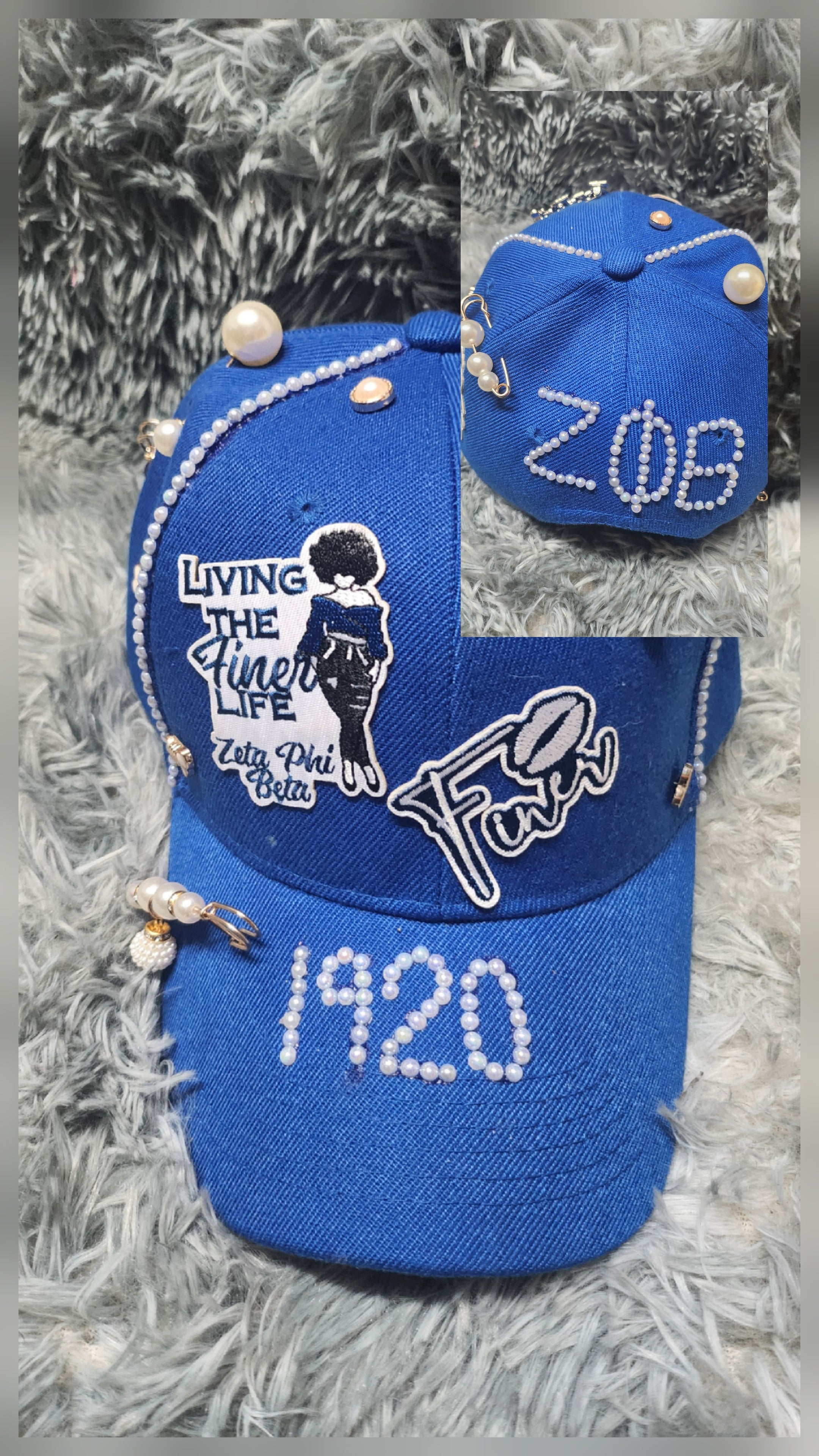 Zeta Phi Beta Junk Trucker Hat w/Bling