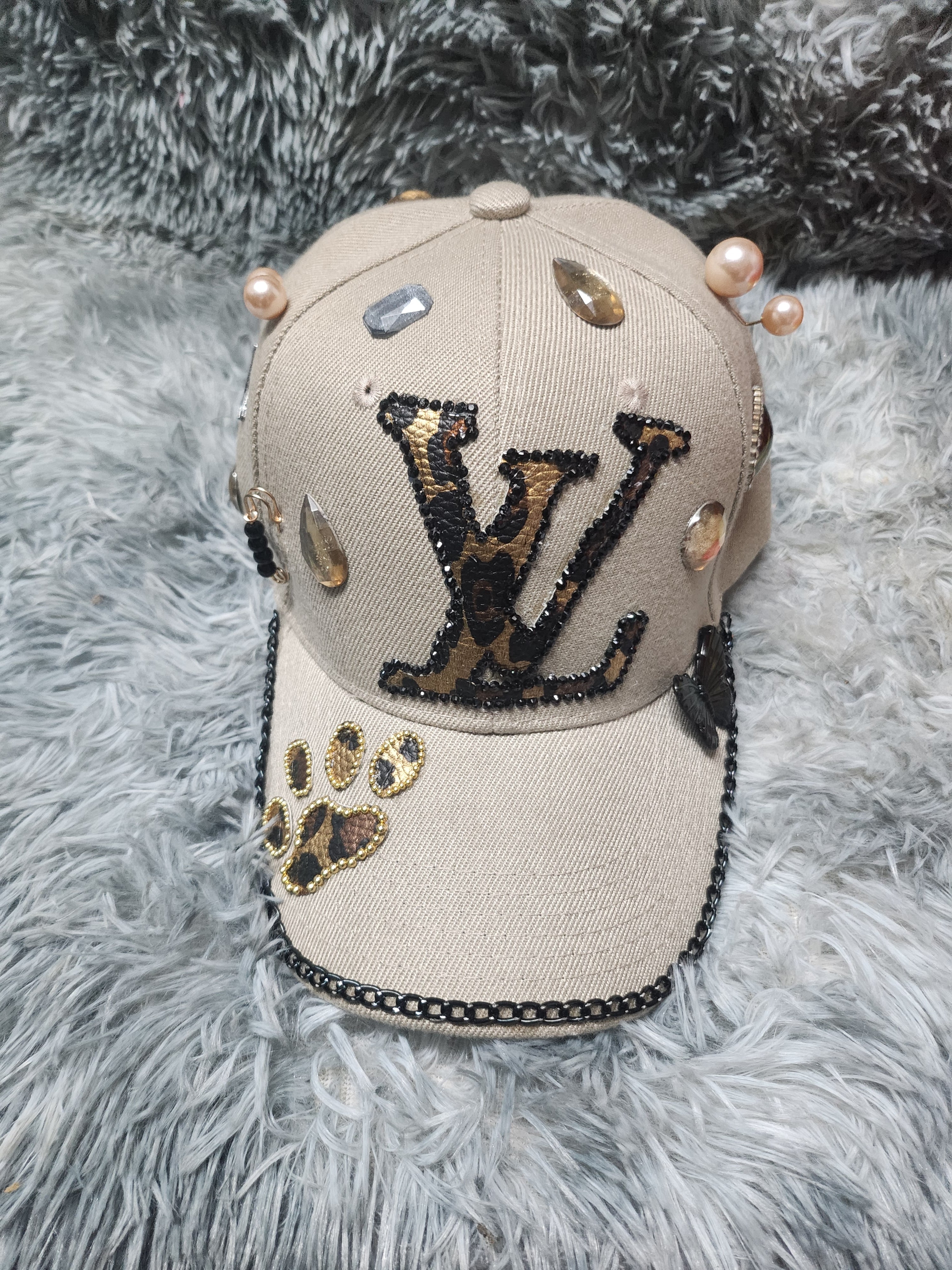 Brown Trucker Hat w/Bling